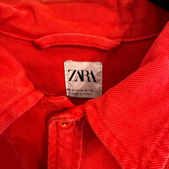 ZARA Red Button Up - Picture 2 of 3